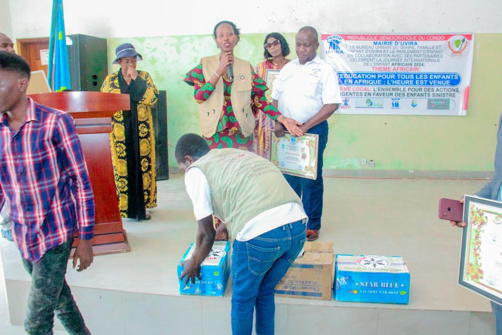 Uvira ; Commémoration de la journée international de l’enfant africain ; le bureau urbain du service genre , famille et enfant lance un SOS en faveur des sinistrés .