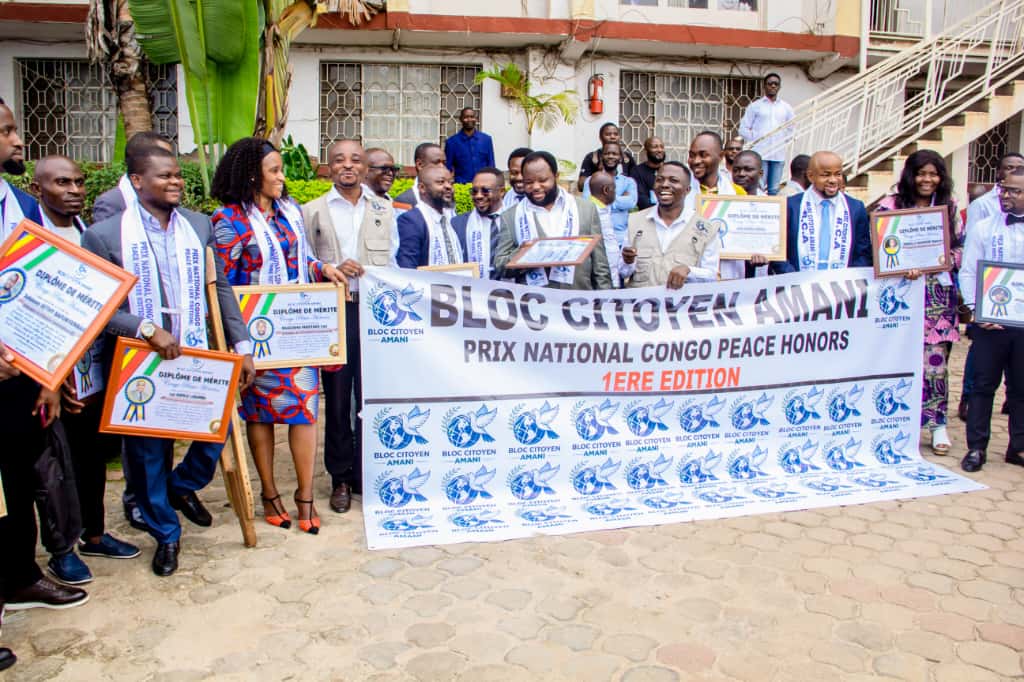 Bukavu : Plus de 20 acteurs de paix honorés par le Bloc Citoyen Amani