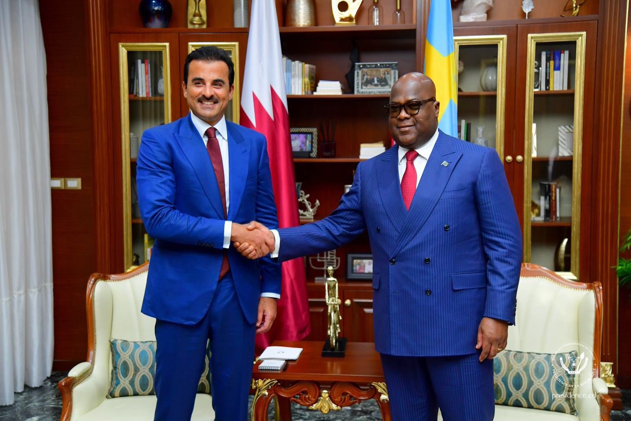 RDC – Diplomatie : L’Émir du Qatar, Sheikh Tamim Ben Hamad, entame une visite officielle à Kinshasa