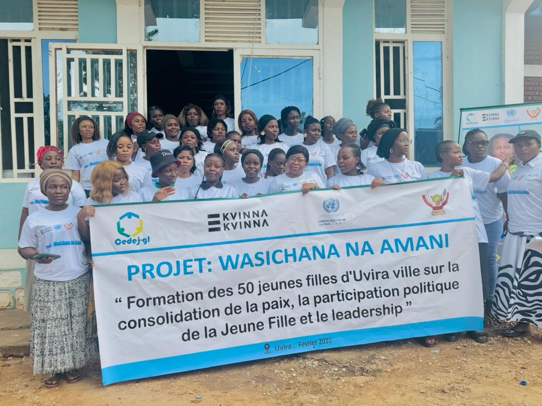 Sud-Kivu : 50 jeunes femmes formées à Uvira sur les résolutions 1325 et 2250 et la participation politique