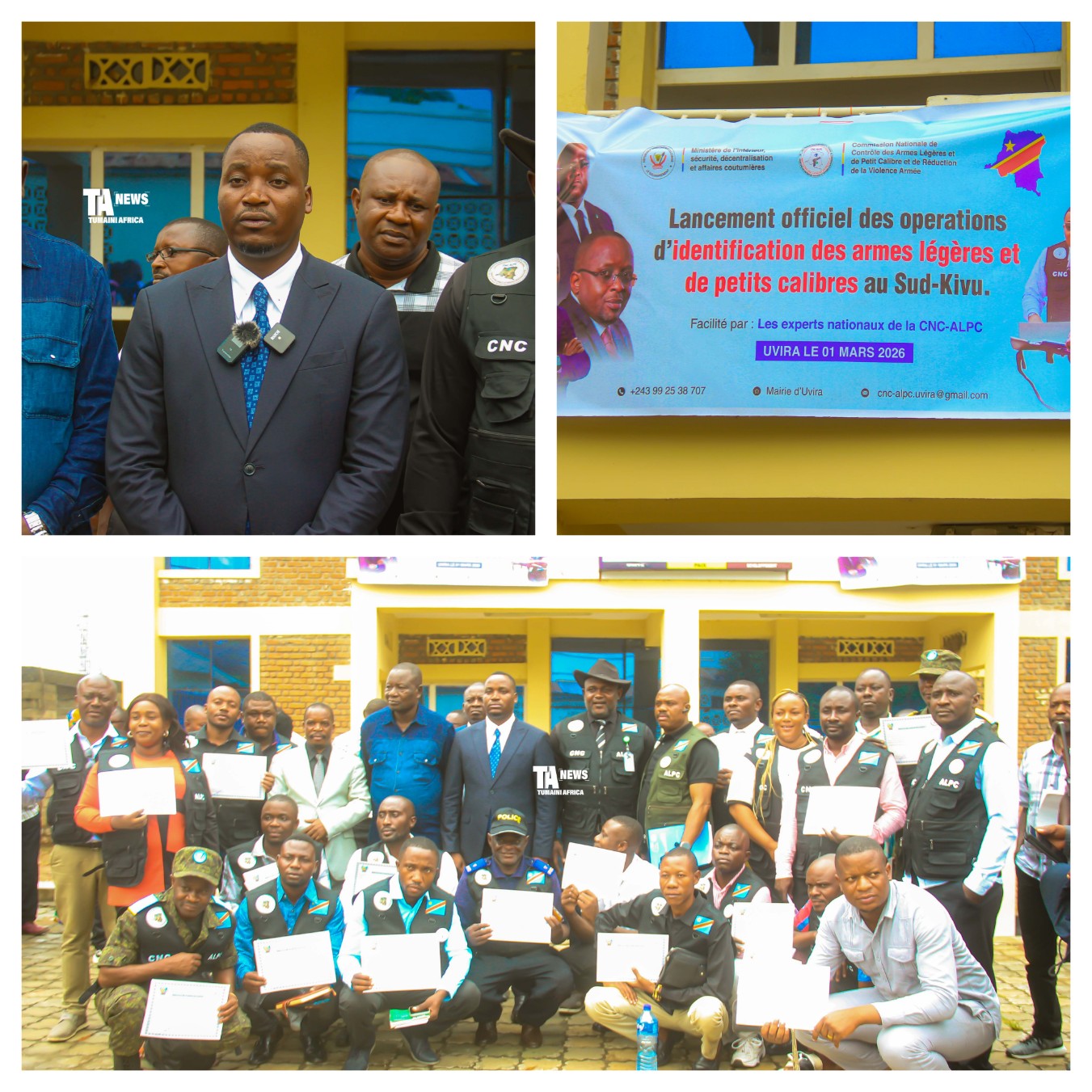 Sud-Kivu : lancement officiel des opérations d’identification des armes légères et de petit calibre à Uvira