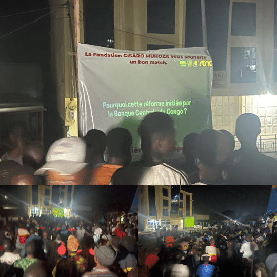 Football – Uvira : des milliers de supporters célèbrent la victoire des Léopards, la Fondation Gisaro Muhoza saluée pour la projection publique du match