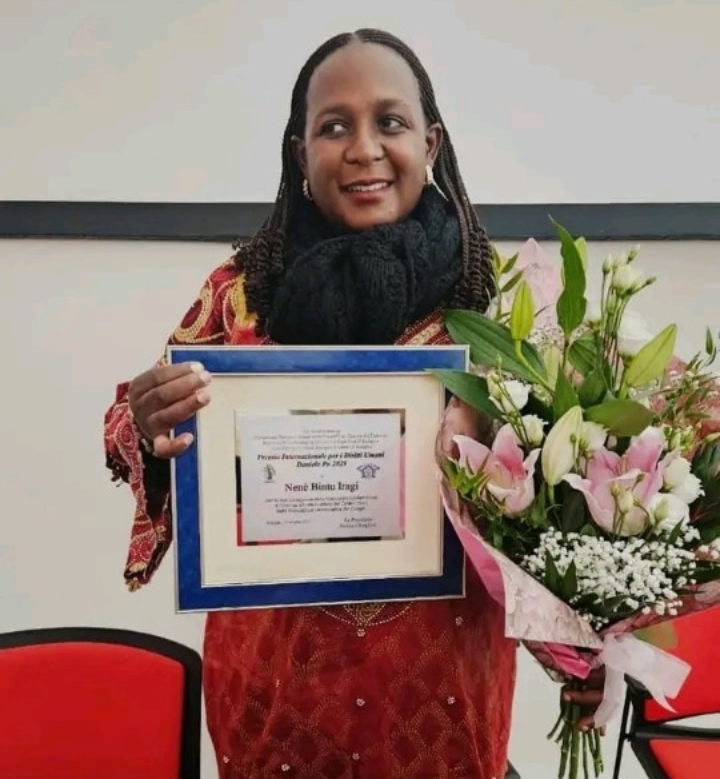 Bologne : Maître Néné Bintu Iragi honorée du Prix international des Droits Humains Daniele Po 2025