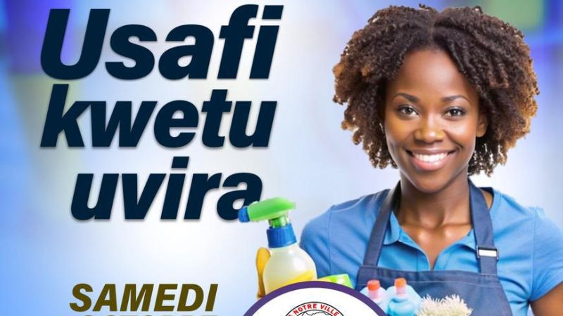 Sud-Kivu  : La ministre de finance  madame Césarine CINYERCINJA mobilise la population pour l’opération “Usafi Kwetu” à UVira
