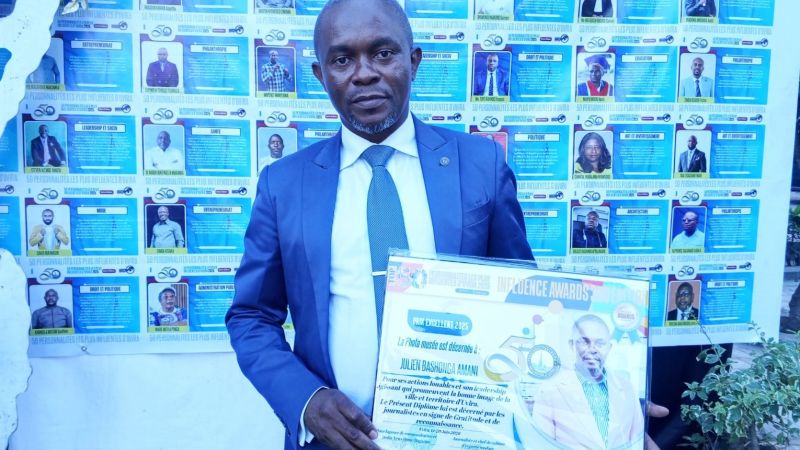 Uvira : Bashonga Amani Julien distingué dans la catégorie Presse et Médias lors de la 3ᵉ édition des « 50 personnalités les plus influentes »