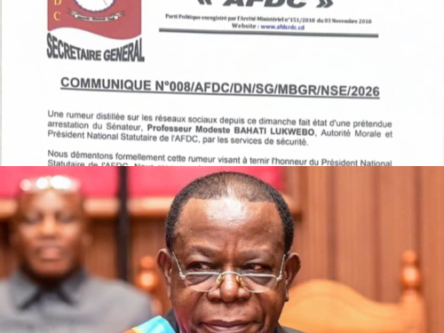 RDC : L'AFDC dément les rumeurs faisant état de l'arrestation de Modeste Bahati Lukwebo