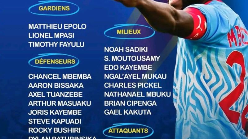 Mondial 2026 : Sébastien Desabre dévoile la liste officielle des Léopards pour les échéances de juin