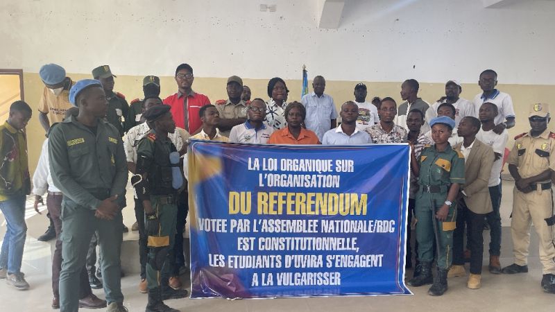 Uvira : les étudiants s'engagent à vulgariser la loi organique sur l'organisation du référendum
