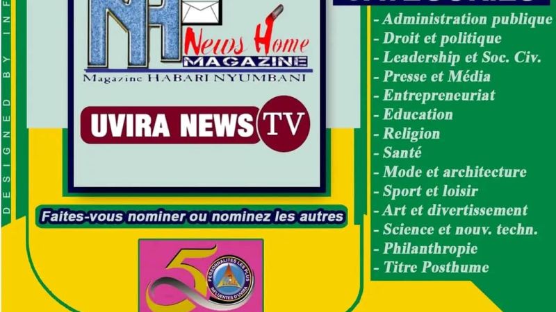 Uvira : Le Groupe de presse Habari Nyumba Company annonce la 3ᵉ édition de « 50 personnalités les plus influentes »