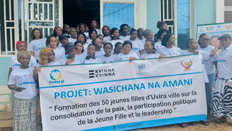 Sud-Kivu : 50 jeunes femmes formées à Uvira sur les résolutions 1325 et 2250 et la participation politique