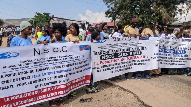 Uvira : forte mobilisation à Sange, la NSCC plaide pour la relance du projet PFCIGL de Nyamoma et Rubenga