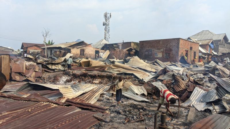 Kamituga : plus de 20 maisons réduites en cendres dans un incendie au quartier Hexagone.