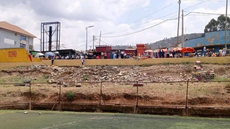 Bukavu : une partie du mur du stade de la Concorde s’effondre à Kadutu