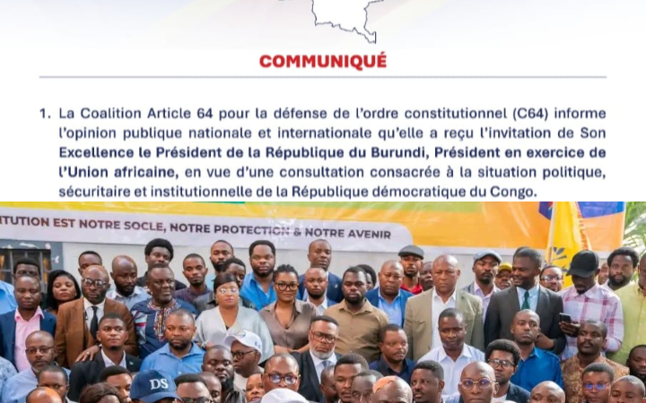 C64 reporte sa manifestation au 22 juillet et annonce une consultation avec le président burundais