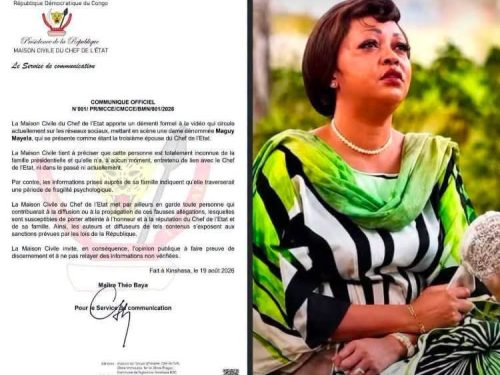 RDC : la Maison Civile dément une vidéo présentant Maguy Mayela comme troisième épouse de Félix Tshisekedi