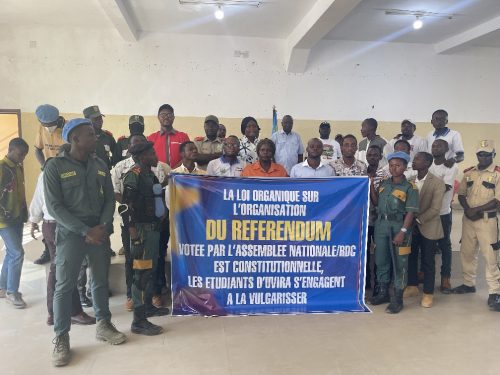 Uvira : les étudiants s'engagent à vulgariser la loi organique sur l'organisation du référendum