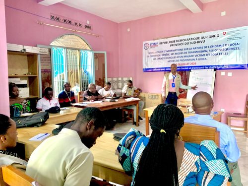 Uvira : la SYMUF renforce les capacités des journalistes sur la prévention de l’épidémie virus d’Ebola.