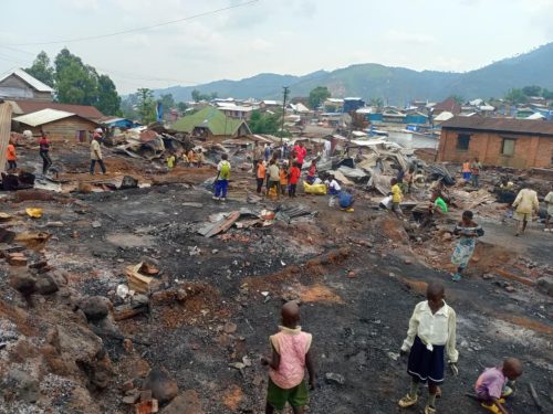 Sud-Kivu : plus de 50 maisons réduites en cendres dans un gigantesque incendie à Kitemba, à Kamituga