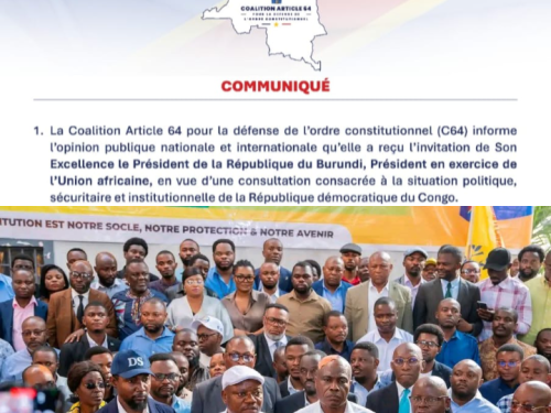 C64 reporte sa manifestation au 22 juillet et annonce une consultation avec le président burundais